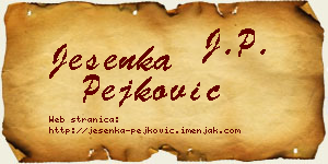 Jesenka Pejković vizit kartica